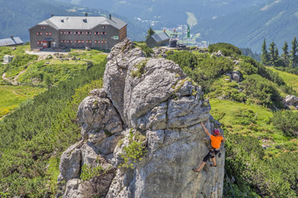 Klettersteig nahe der Hofp&uuml;rglh&uuml;tte