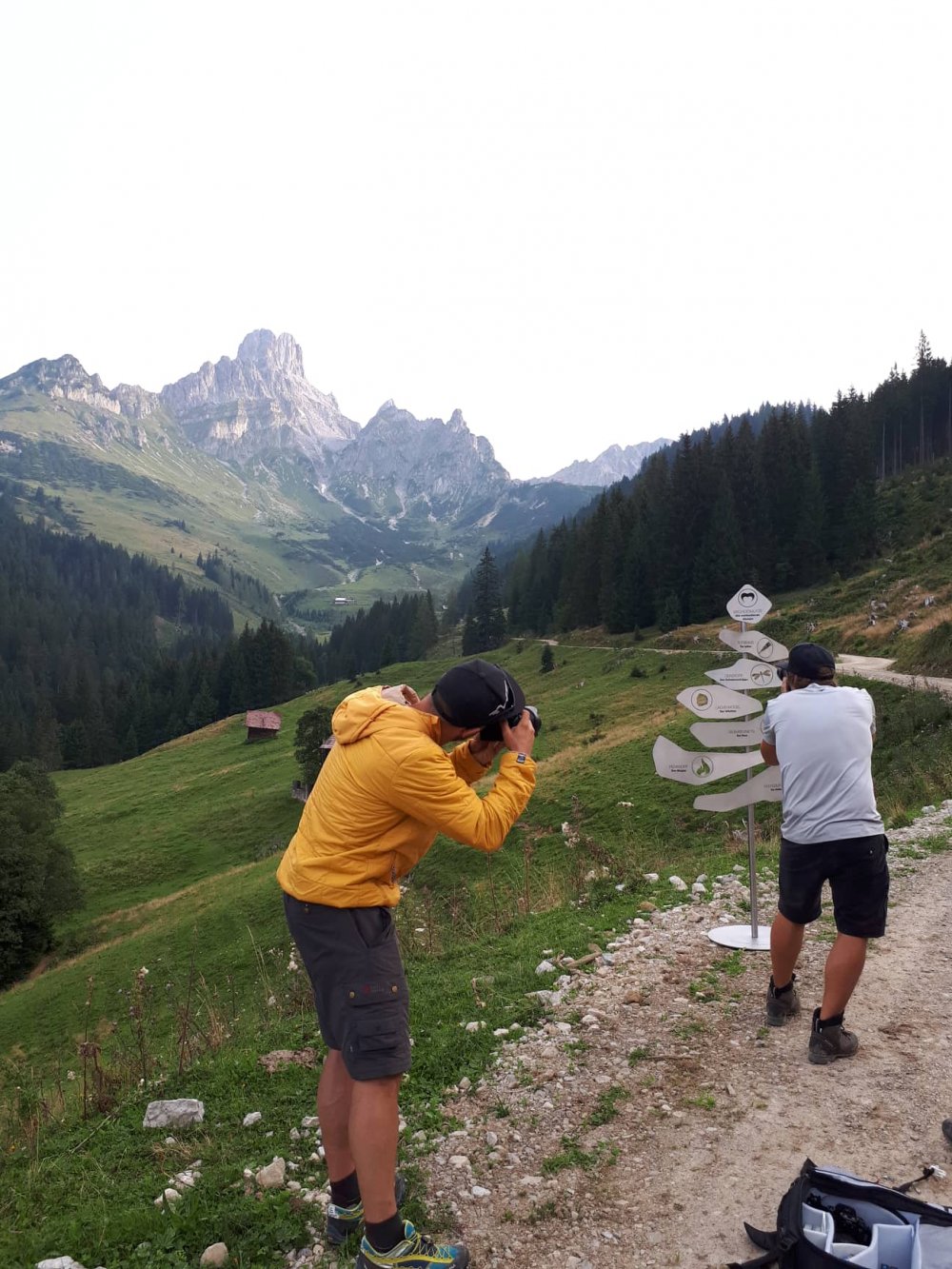 Fotoshooting am Fuße der Bischofsmütze
