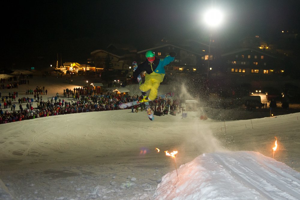 Fest im Schnee bei der Großbergbahn