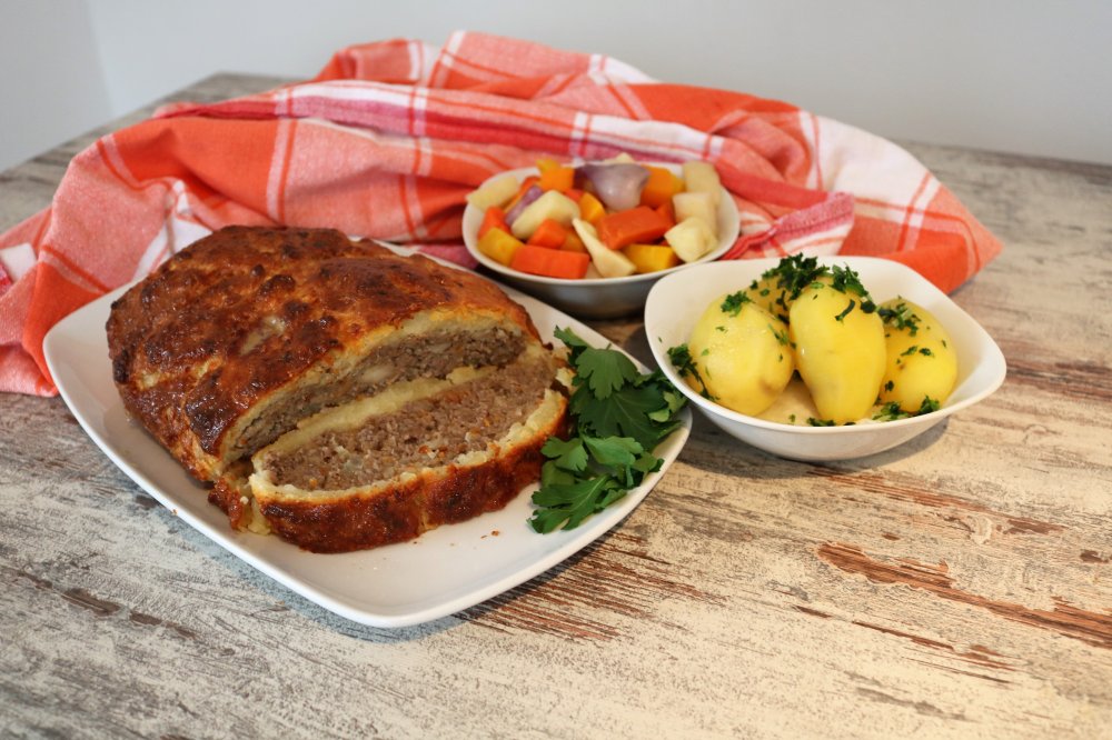 Braten im Topfenteig