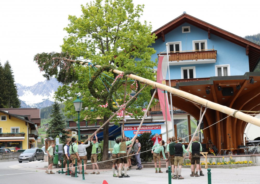 Maibaum-Aufstellen