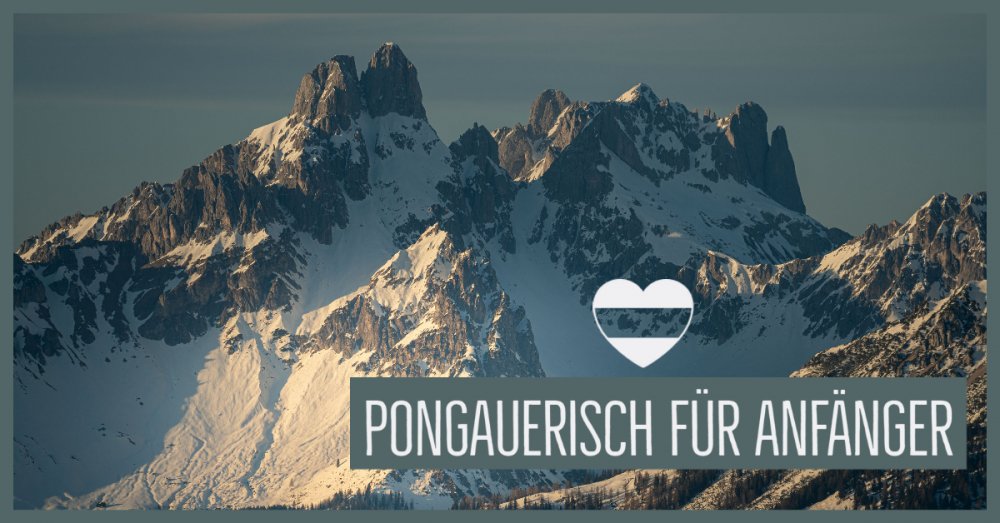 Dialekte - Pongauerisch für Anfänger