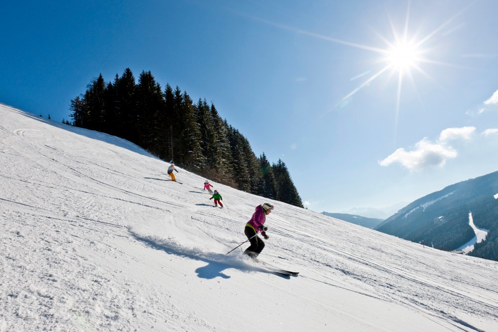 Sonnenskifahren im Frühling